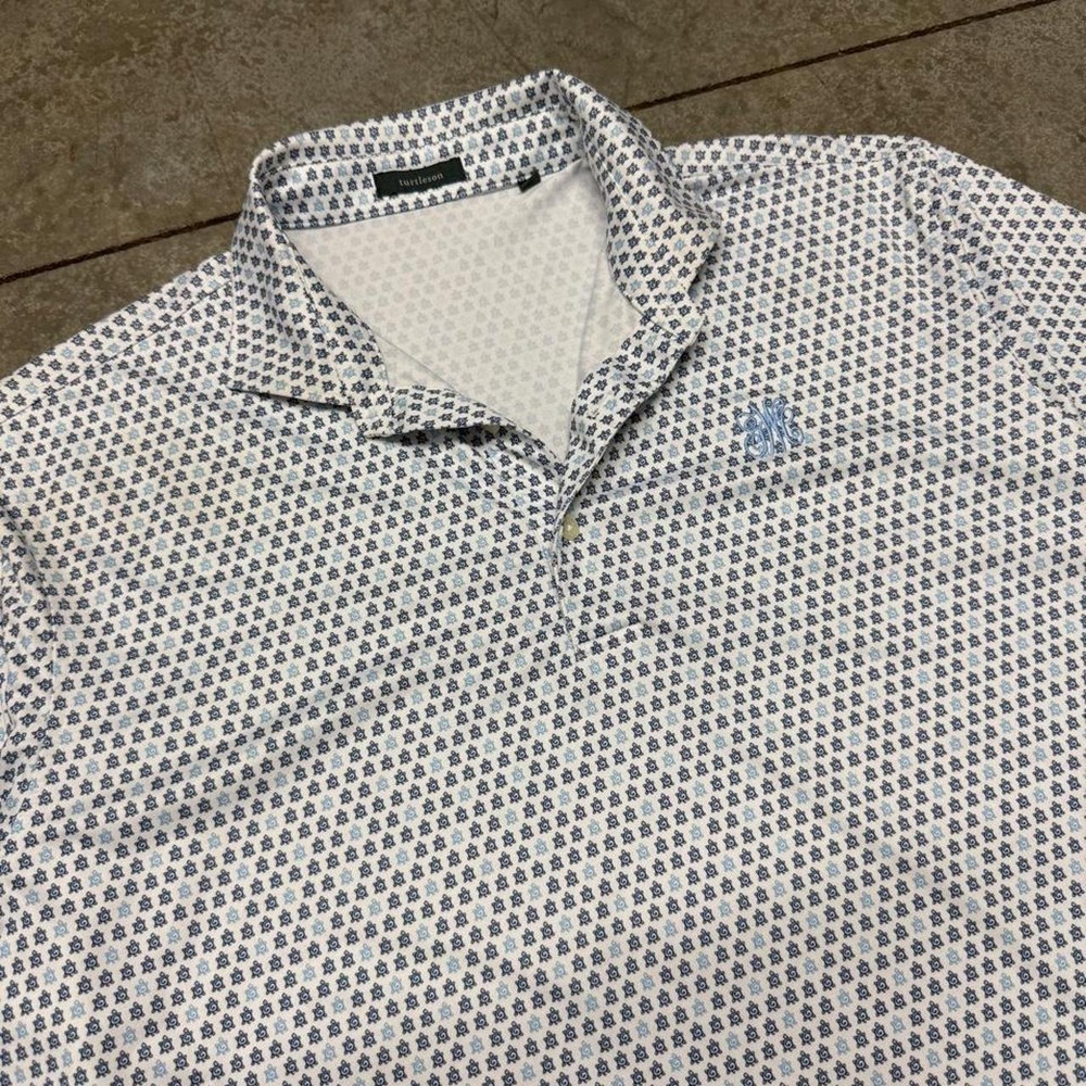 Turtleson Men's Performance Golf Polo Turtle Pattern Sz XL